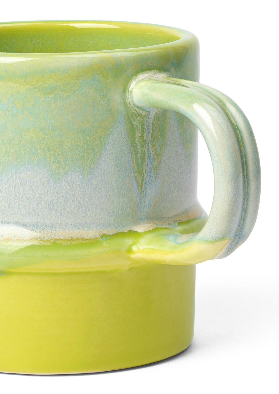 Poppery krus med hank, apple green/mint - 35 cl